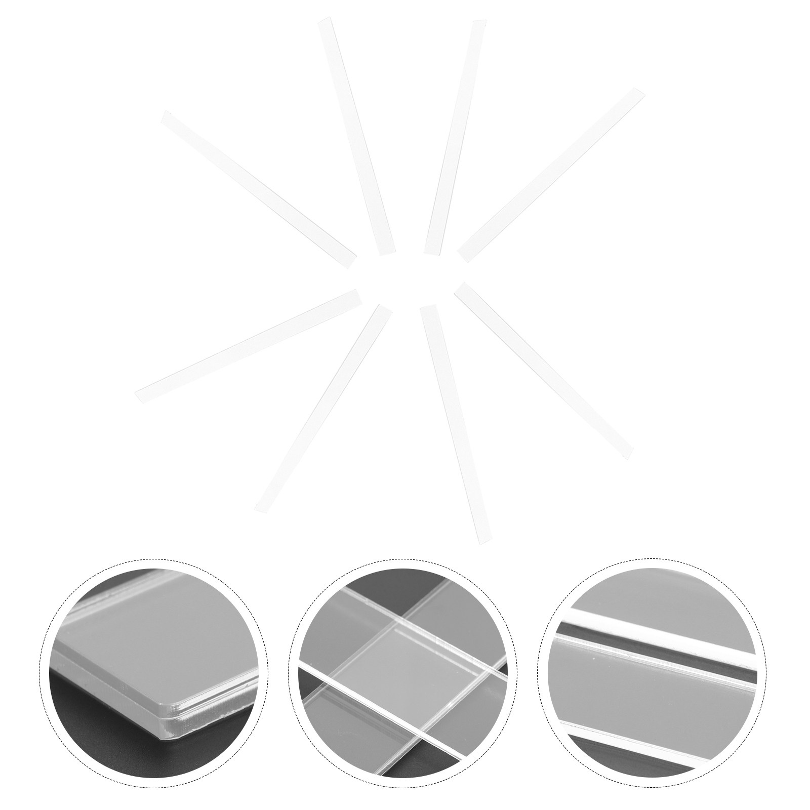 Ruler Set Transparent - Lot de 8 règles de mesure