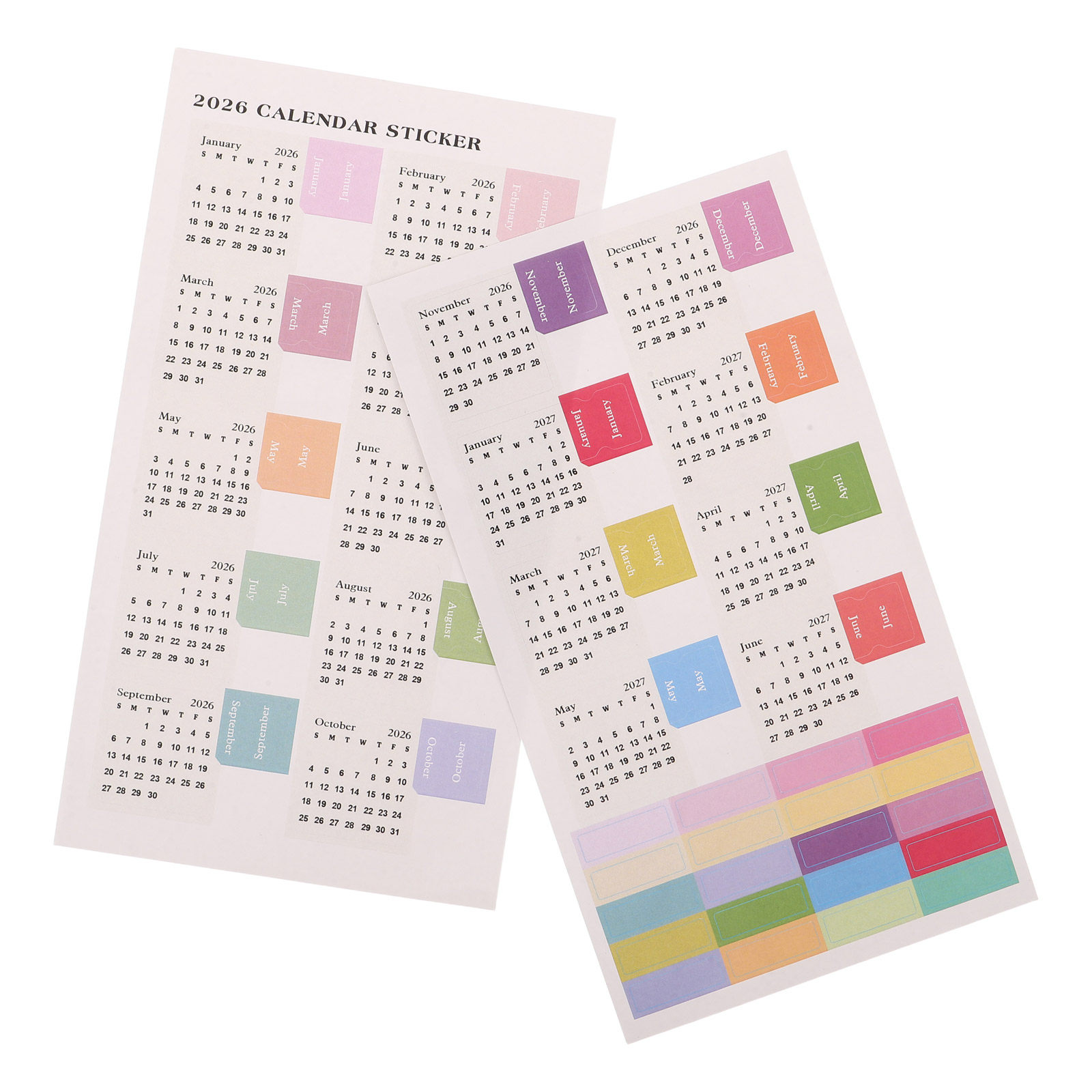 Index Tab Divider - 10 feuilles d'autocollants pour agenda, onglets