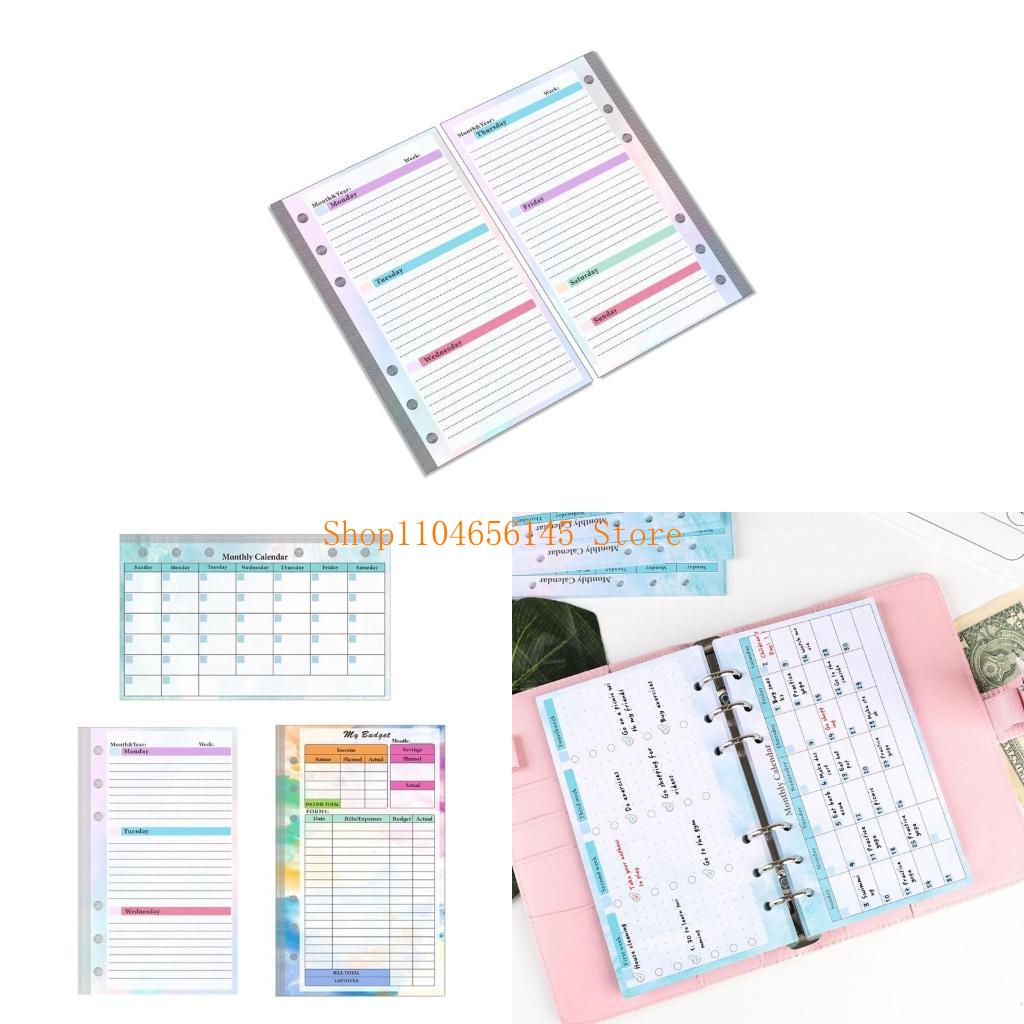 Planner Weekly Budget - Feuille lignée de papier de recharge