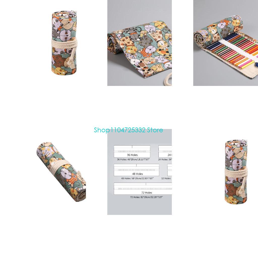Pen Pouch Roll - P5EA dessin animé pour chat 12/24/36/48/72