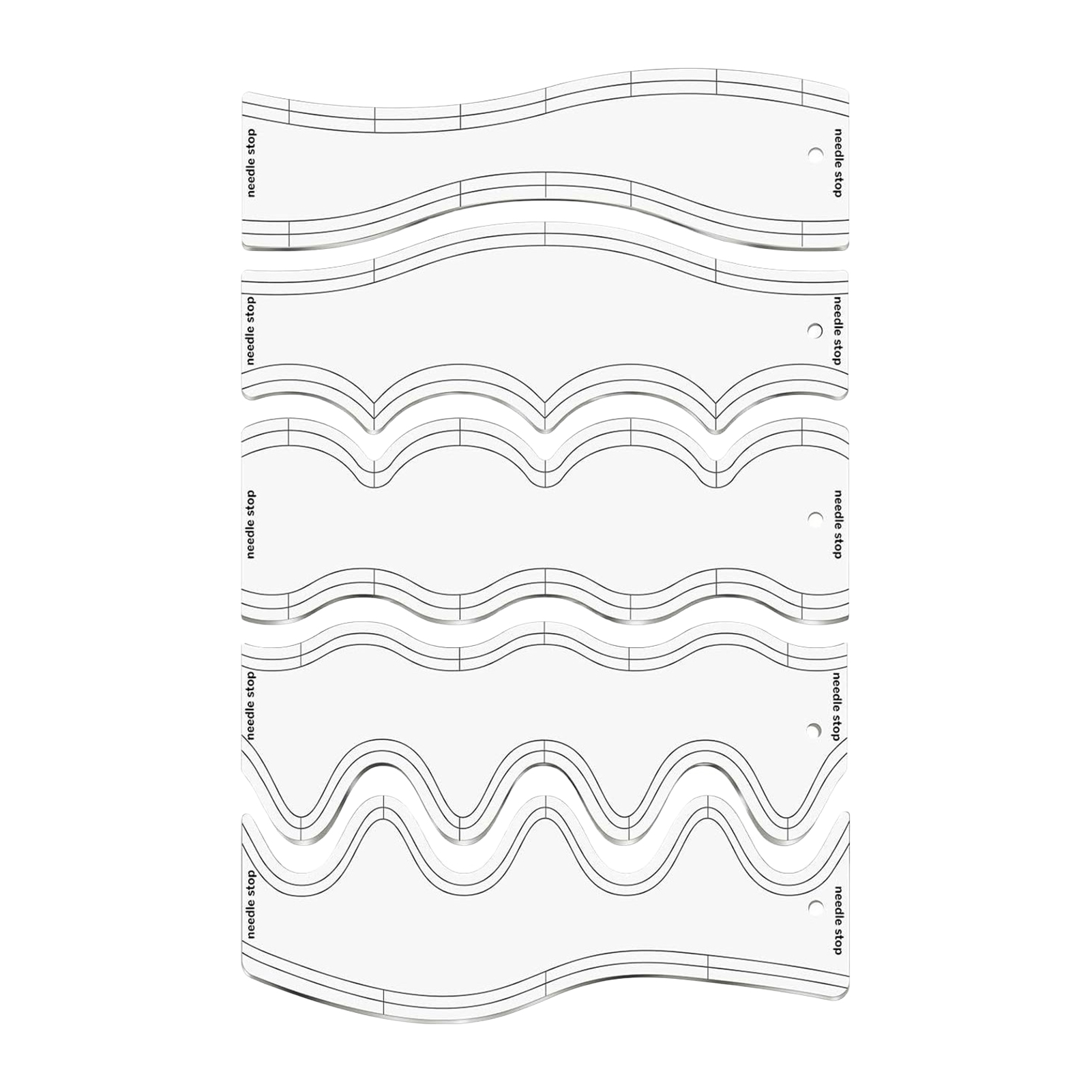 Ruler Set Transparent - Règles de Quilting de Précision Transparentes