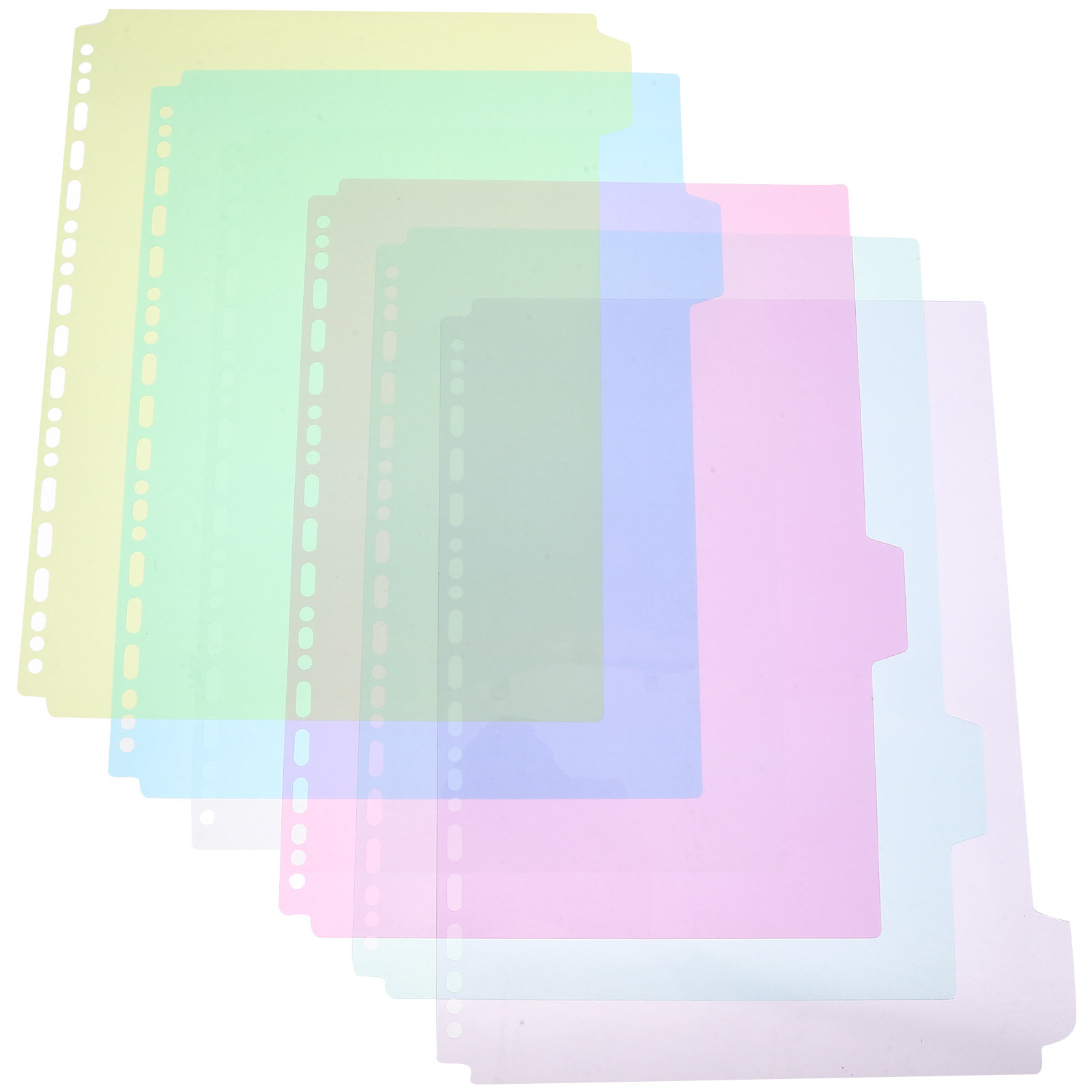 Index Tab Divider - 6 intercalaires à onglets en plastique,