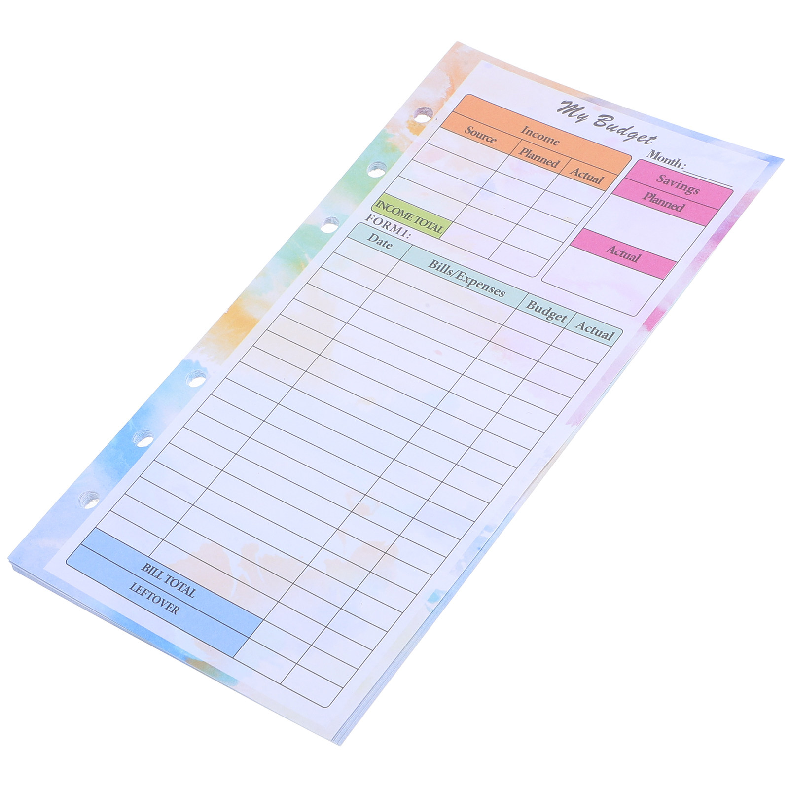 Planner Weekly Budget - 14 Feuilles de Recharge A6 pour