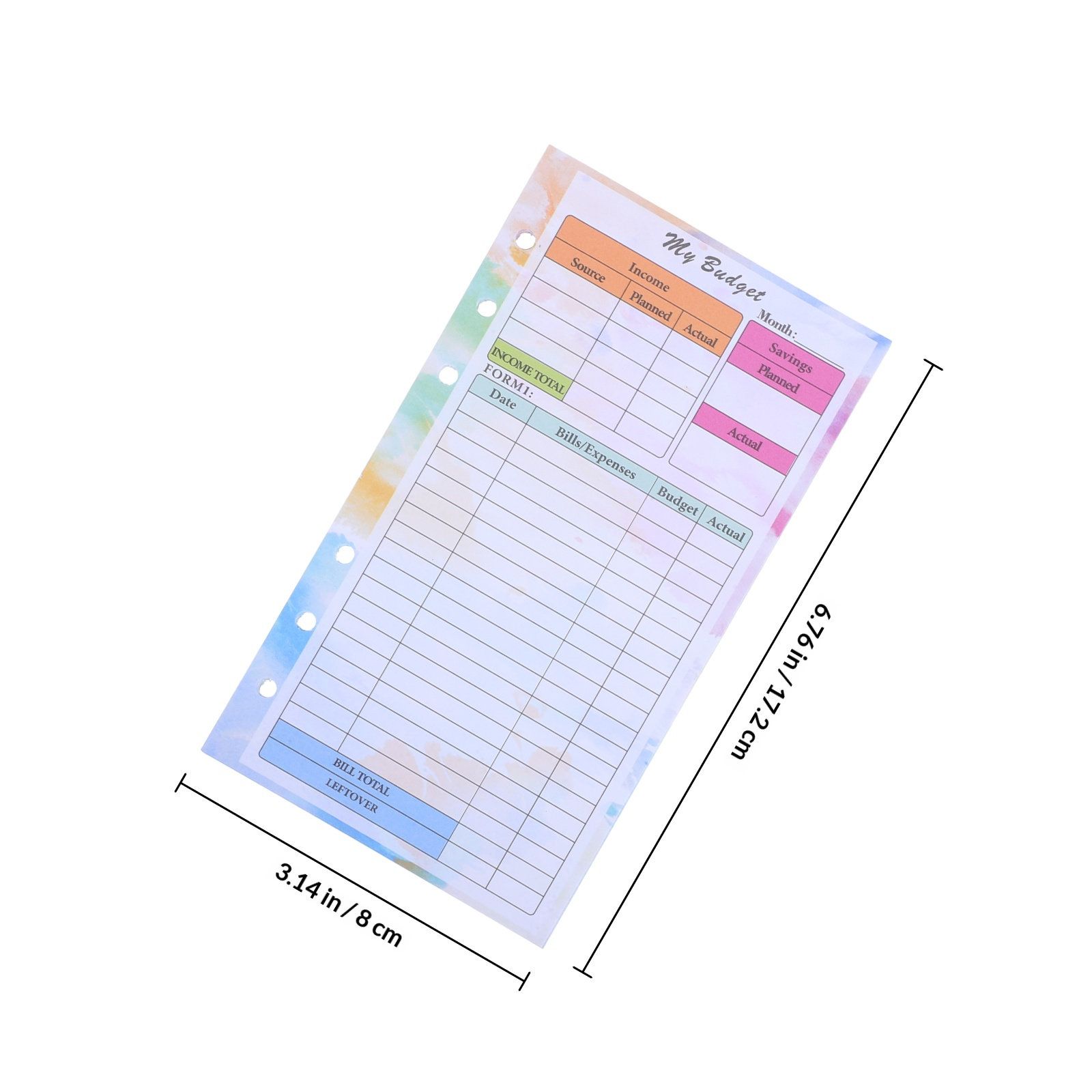 14 feuilles de recharges color - Planner Weekly Budget avis et prix