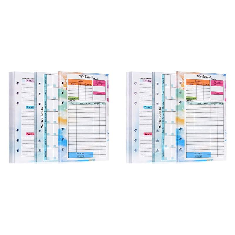 N36R-2 Set A6 Recharge de plan - Planner Weekly Budget avis et prix